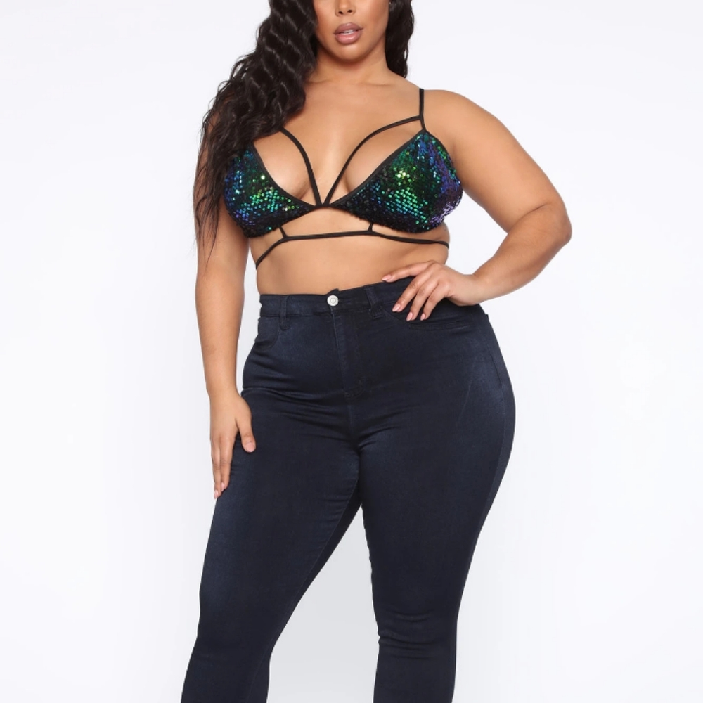 Fashion Nova Sequin Bralette Size 2x - Picture 2 of 3